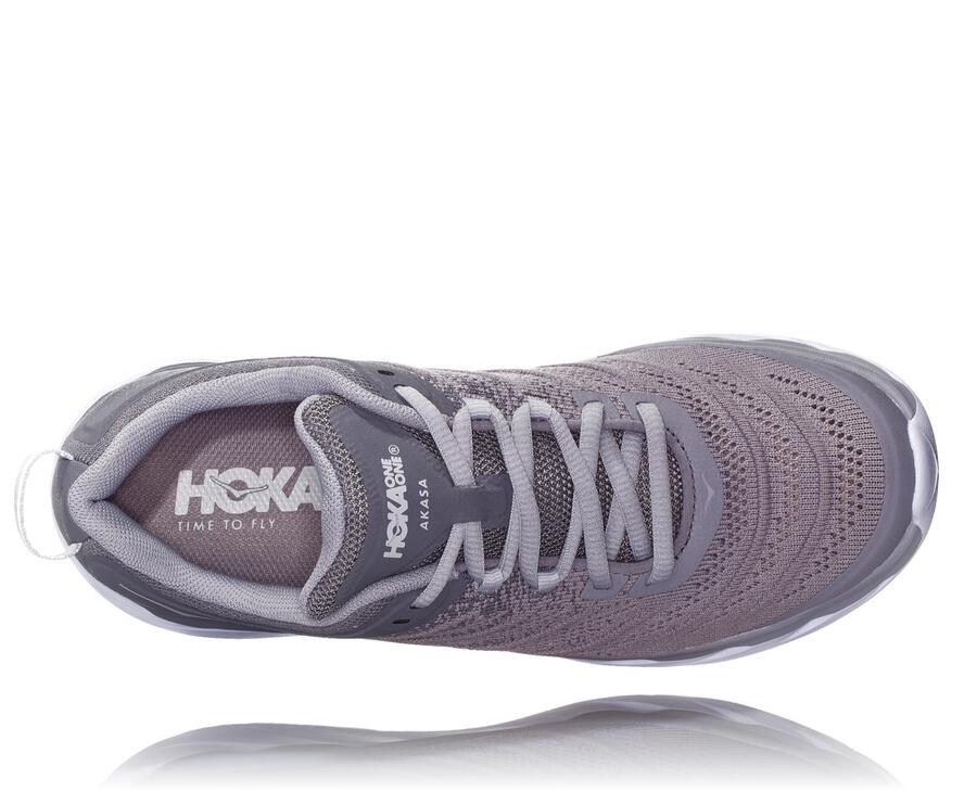 Tenis Hoka One One Feminino Cinzentas - Akasa - 485-MQNDXA